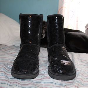 Black Sequin Uggs
